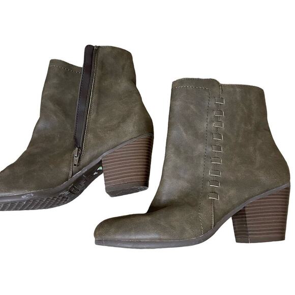 Aerosoles Women's Vitality Boot Faux Leather ankle booties memory foam SZ 10 tan - Picture 5 of 10